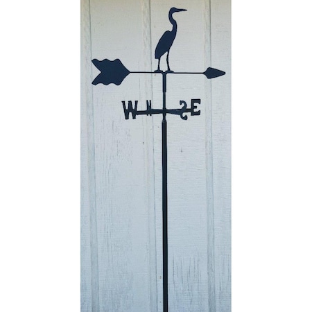 The Lazy Scroll Egret Garden Mount Weathervane TH331094